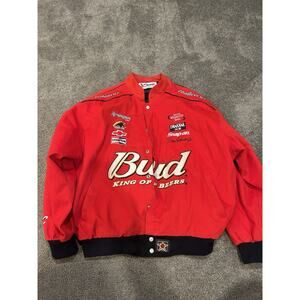 Chase Authentics Drivers Line Dale Earnhardt Jr Jacket XXL Red Bud King Of Beers